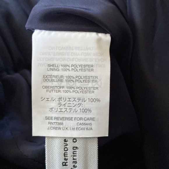 J. Crew academia navy high waist front‎ ruffle pencil skirt - Picture 7 of 9